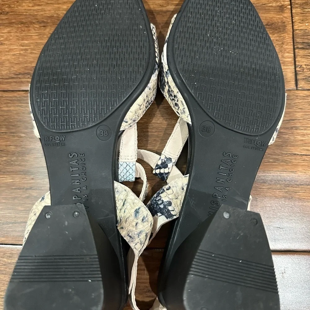 Hispanitas Stylish Snakeskin Patterned Women's Sandals size 38 - Picture 7 of 7